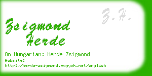 zsigmond herde business card